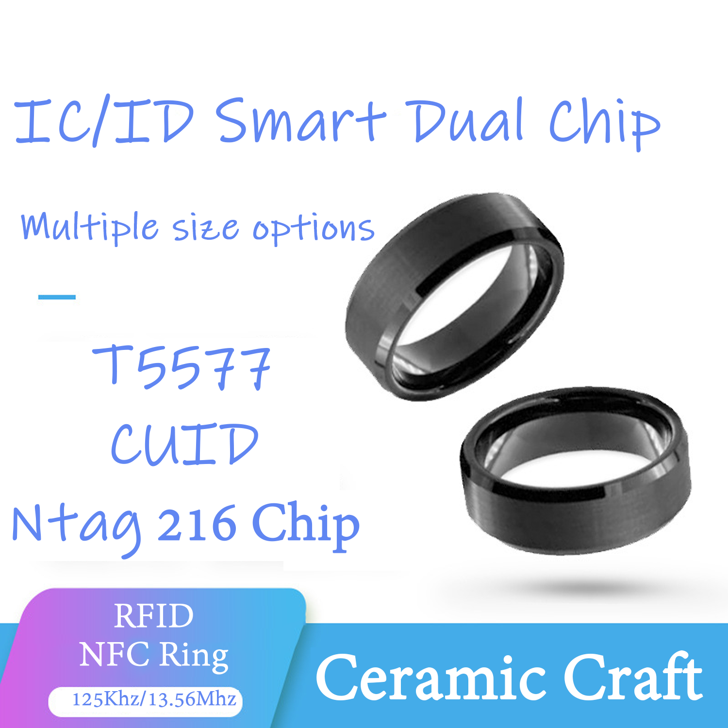 CUID T5577 Dual Chip Clone Rin - Smart Ring Nfc Pay review and price