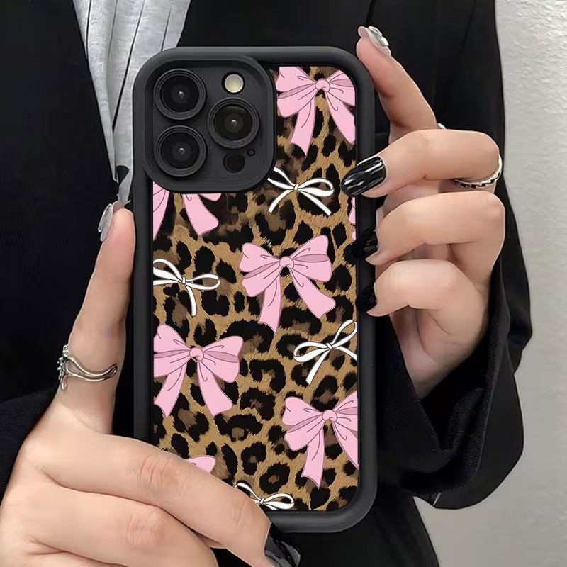 Leopard Print Bow Phone Case F - Apple Iphone 15 review and price